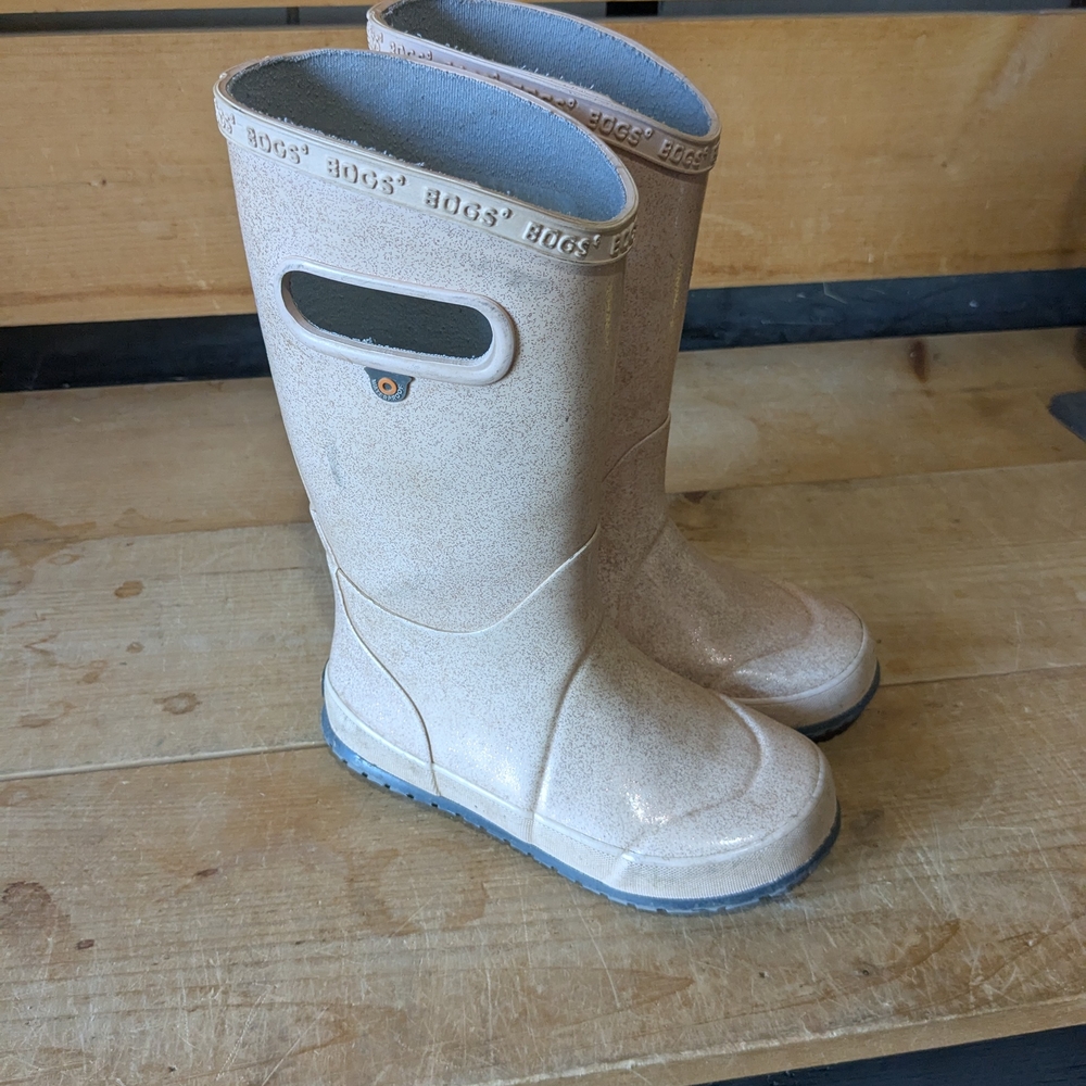 Bogs Kids Cream Rain Boots